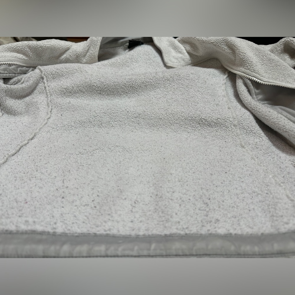 The North Face fleece jacket full zip Women’s Small white zipper hand pockets - Picture 6 of 7